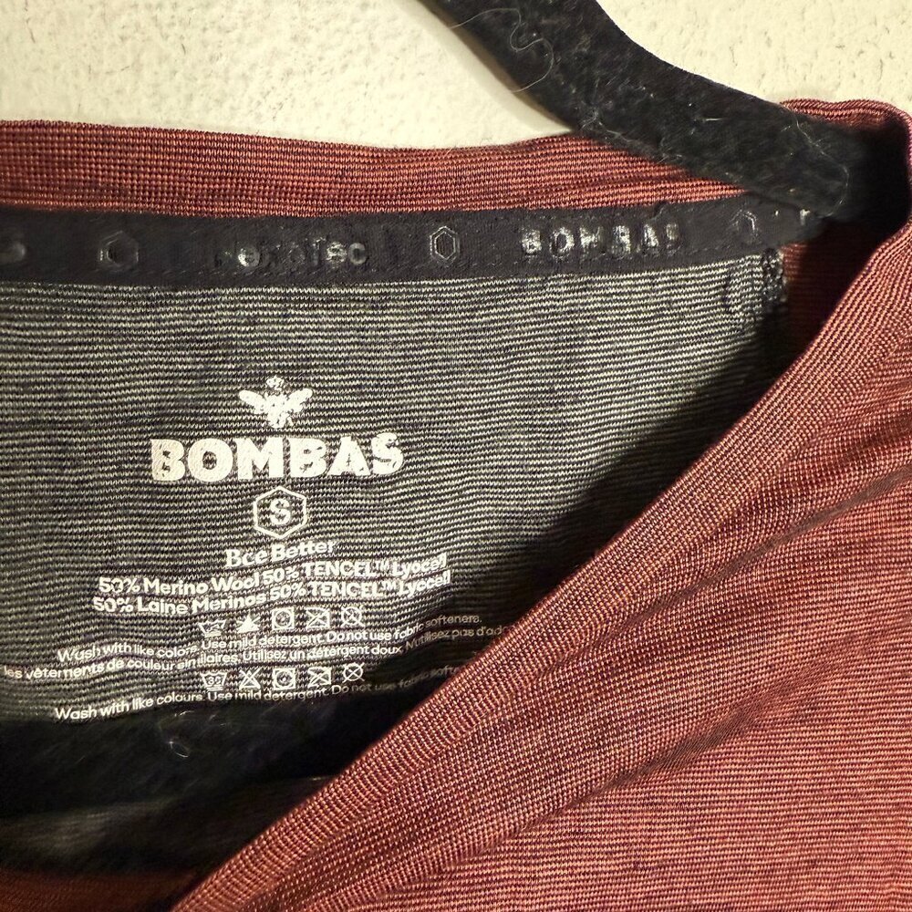 Bombas Merino Wool Tencel Blend Long Sleeve Crew Neck Shirt - Size S Small - Picture 4 of 4